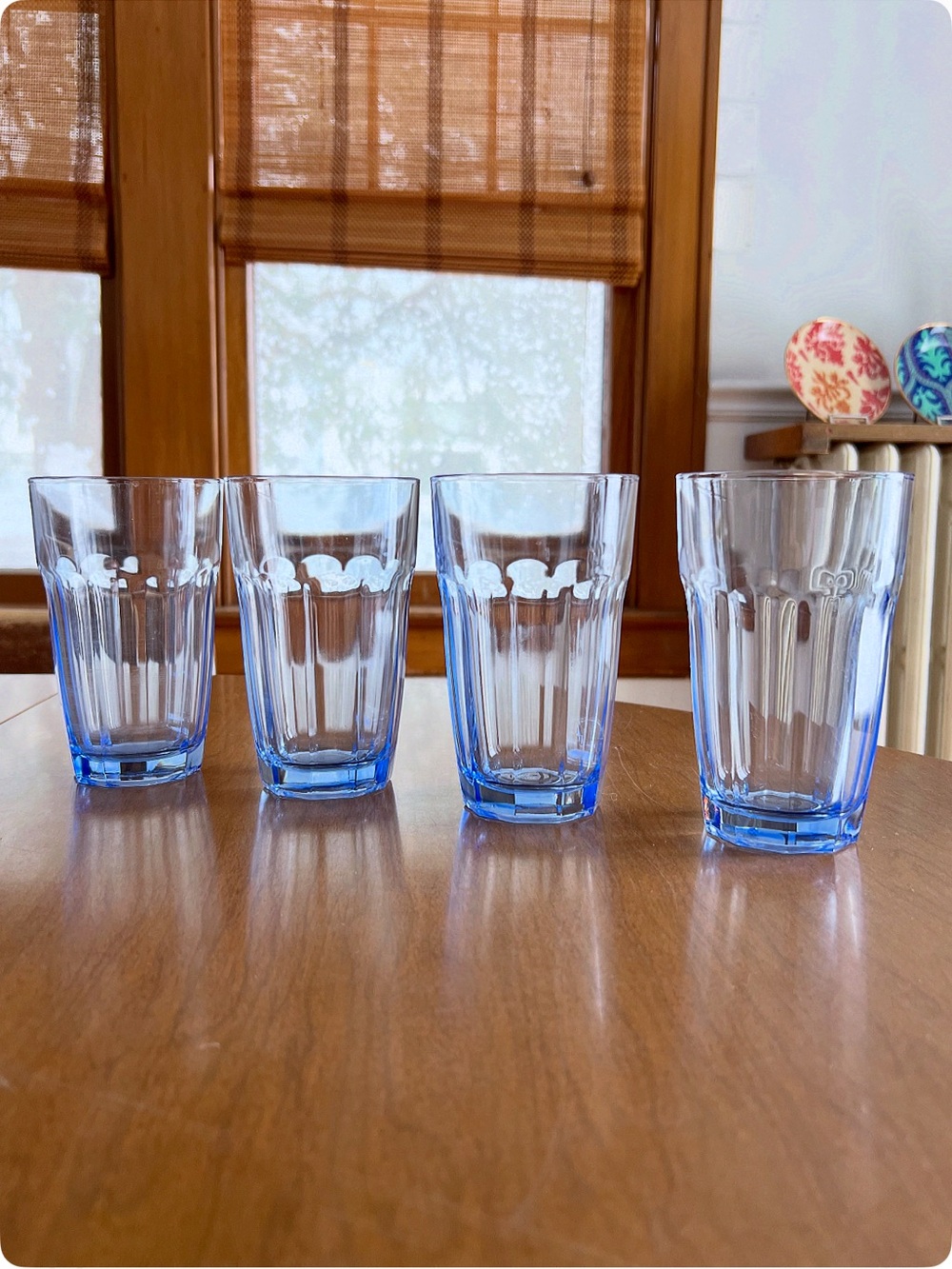 Vintage blue Pasabahce glasses